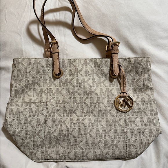 Michael Kors Handbags - Michael Kors Tan Logo Tote Bag